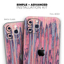 Abstract Wet Paint Pink Sag  - Protective Skin Wrap & Decal – Compatible with iPhone SE to iPhone 17 Pro Max (All Models)