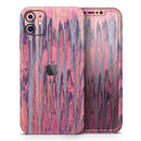Abstract Wet Paint Pink Sag  - Protective Skin Wrap & Decal – Compatible with iPhone SE to iPhone 17 Pro Max (All Models)