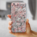 Abstract Wet Paint Pink Swirl iPhone 6/6s or 6/6s Plus 2-Piece Hybrid INK-Fuzed Case