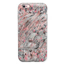 Abstract Wet Paint Pink Swirl iPhone 6/6s or 6/6s Plus 2-Piece Hybrid INK-Fuzed Case
