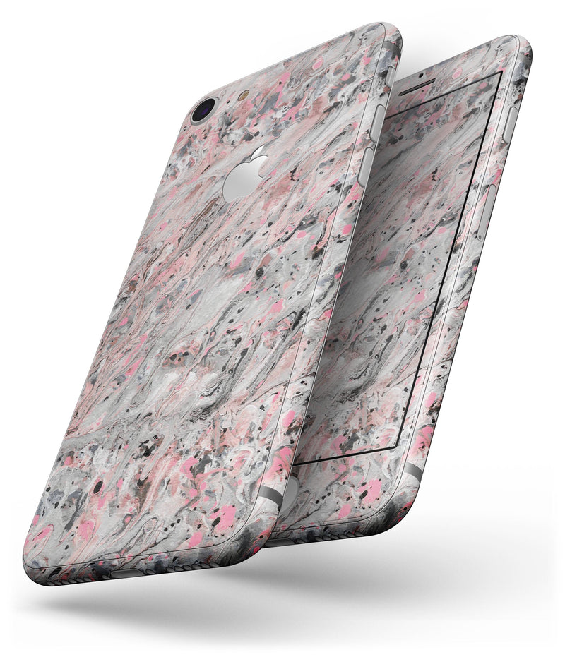 Abstract Wet Paint Pink Swirl - Skin-kit for the iPhone 8 or 8 Plus