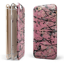 Abstract Wet Paint Pink and Black iPhone 6/6s or 6/6s Plus 2-Piece Hybrid INK-Fuzed Case