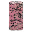 Abstract Wet Paint Pink and Black iPhone 6/6s or 6/6s Plus 2-Piece Hybrid INK-Fuzed Case