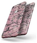 Abstract Wet Paint Pink and Black - Skin-kit for the iPhone 8 or 8 Plus