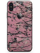 Abstract Wet Paint Pink and Black - iPhone X Skin-Kit