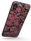 Abstract Wet Paint Pink and Black - iPhone X Skin-Kit