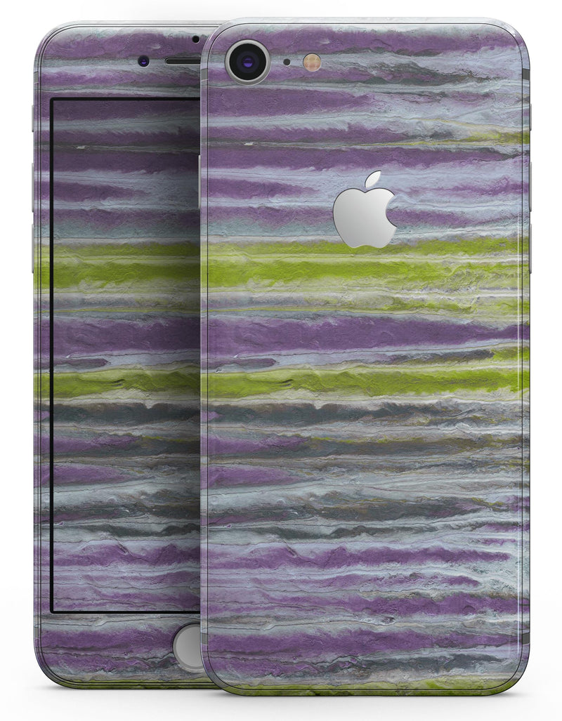 Abstract Wet Paint Purple Sag - Skin-kit for the iPhone 8 or 8 Plus