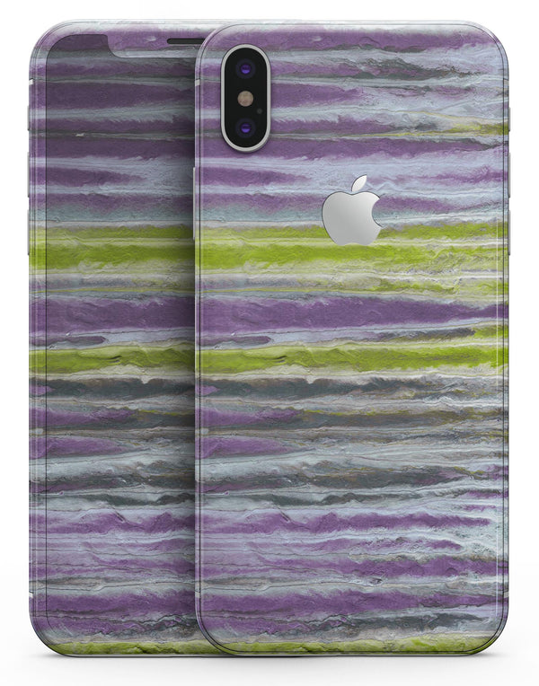Abstract Wet Paint Purple Sag - iPhone X Skin-Kit