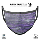 Abstract Wet Paint Purple v3 - Made in USA Mouth Cover Unisex Anti-Dust Cotton Blend Reusable & Washable Face Mask with Adjustable Sizing for Adult or Child
