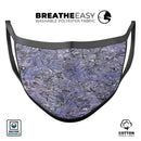 Abstract Wet Paint Purples v3 - Made in USA Mouth Cover Unisex Anti-Dust Cotton Blend Reusable & Washable Face Mask with Adjustable Sizing for Adult or Child
