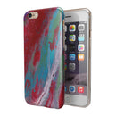 Abstract Wet Paint Red and Blue iPhone 6/6s or 6/6s Plus 2-Piece Hybrid INK-Fuzed Case