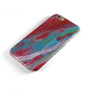 Abstract Wet Paint Red and Blue iPhone 6/6s or 6/6s Plus 2-Piece Hybrid INK-Fuzed Case