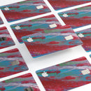 Abstract Wet Paint Red and Blue - Premium Protective Decal Skin-Kit for the Apple Credit Card
