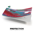 Abstract Wet Paint Red and Blue - Premium Protective Decal Skin-Kit for the Apple Credit Card