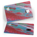 Abstract Wet Paint Red and Blue - Premium Protective Decal Skin-Kit for the Apple Credit Card