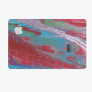 Abstract Wet Paint Red and Blue - Premium Protective Decal Skin-Kit for the Apple Credit Card