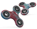 Abstract Wet Paint Red and Blue Full-Body Fidget Spinner Skin-Kit