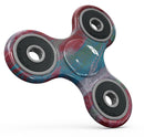 Abstract Wet Paint Red and Blue Full-Body Fidget Spinner Skin-Kit