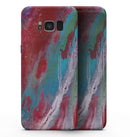 Abstract Wet Paint Red and Blue - Samsung Galaxy S8 Full-Body Skin Kit