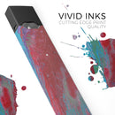 Abstract Wet Paint Red and Blue - Premium Decal Protective Skin-Wrap Sticker compatible with the Juul Labs vaping device