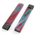 Abstract Wet Paint Red and Blue - Premium Decal Protective Skin-Wrap Sticker compatible with the Juul Labs vaping device