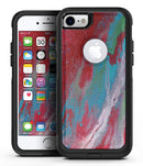 Abstract Wet Paint Red and Blue - iPhone 7 or 7 Plus Commuter Case Skin Kit