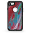 Abstract Wet Paint Red and Blue - iPhone 7 or 8 OtterBox Case & Skin Kits