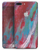 Abstract Wet Paint Red and Blue - Skin-kit for the iPhone 8 or 8 Plus
