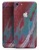 Abstract Wet Paint Red and Blue - Skin-kit for the iPhone 8 or 8 Plus