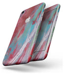 Abstract Wet Paint Red and Blue - Skin-kit for the iPhone 8 or 8 Plus
