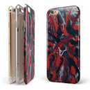 Abstract Wet Paint Red v95 iPhone 6/6s or 6/6s Plus 2-Piece Hybrid INK-Fuzed Case