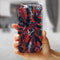 Abstract Wet Paint Red v95 iPhone 6/6s or 6/6s Plus 2-Piece Hybrid INK-Fuzed Case
