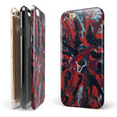 Abstract Wet Paint Red v95 iPhone 6/6s or 6/6s Plus 2-Piece Hybrid INK-Fuzed Case