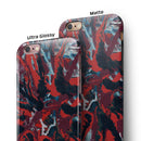 Abstract Wet Paint Red v95 iPhone 6/6s or 6/6s Plus 2-Piece Hybrid INK-Fuzed Case