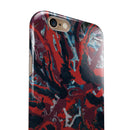 Abstract Wet Paint Red v95 iPhone 6/6s or 6/6s Plus 2-Piece Hybrid INK-Fuzed Case