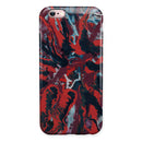 Abstract Wet Paint Red v95 iPhone 6/6s or 6/6s Plus 2-Piece Hybrid INK-Fuzed Case