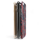 Abstract Wet Paint Red v95 iPhone 6/6s or 6/6s Plus 2-Piece Hybrid INK-Fuzed Case