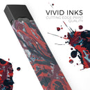 Abstract Wet Paint Red v95 - Premium Decal Protective Skin-Wrap Sticker compatible with the Juul Labs vaping device
