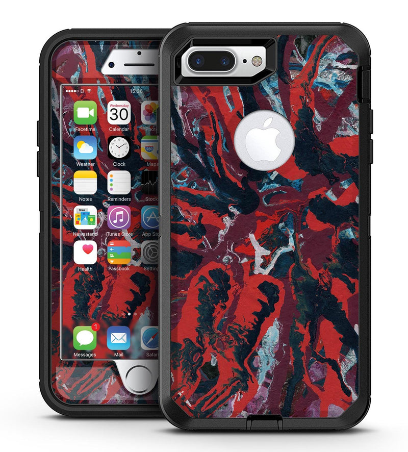 Abstract Wet Paint Red v95 - iPhone 7 Plus/8 Plus OtterBox Case & Skin Kits