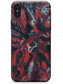 Abstract Wet Paint Red v95 - iPhone X Skin-Kit