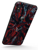 Abstract Wet Paint Red v95 - iPhone X Skin-Kit