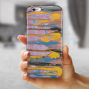 Abstract Wet Paint Retro Pink iPhone 6/6s or 6/6s Plus 2-Piece Hybrid INK-Fuzed Case