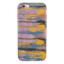 Abstract Wet Paint Retro Pink iPhone 6/6s or 6/6s Plus 2-Piece Hybrid INK-Fuzed Case