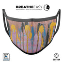 Abstract Wet Paint Retro Pink - Made in USA Mouth Cover Unisex Anti-Dust Cotton Blend Reusable & Washable Face Mask with Adjustable Sizing for Adult or Child