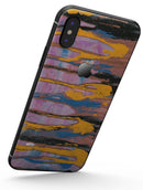 Abstract Wet Paint Retro Pink - iPhone X Skin-Kit