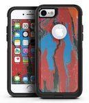 Abstract Wet Paint Retro V4 - iPhone 7 or 7 Plus Commuter Case Skin Kit
