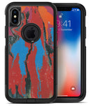 Abstract Wet Paint Retro V4 - iPhone X OtterBox Case & Skin Kits