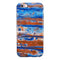 Abstract Wet Paint Rustic Blue iPhone 6/6s or 6/6s Plus 2-Piece Hybrid INK-Fuzed Case