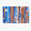 Abstract Wet Paint Rustic Blue - Premium Protective Decal Skin-Kit for the Apple Credit Card