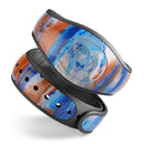 Abstract Wet Paint Rustic Blue - Decal Skin Wrap Kit for the Disney Magic Band